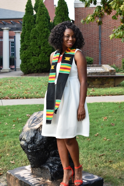 Personalized Black Graduation Kente Stoles
