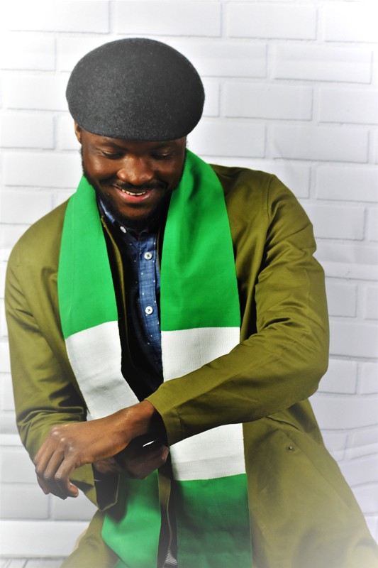 Nigerian Flag Kente Stoles New Design-BLANK