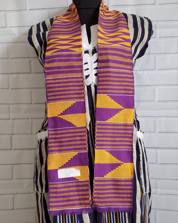 Purple and Gold Kente Stoles
