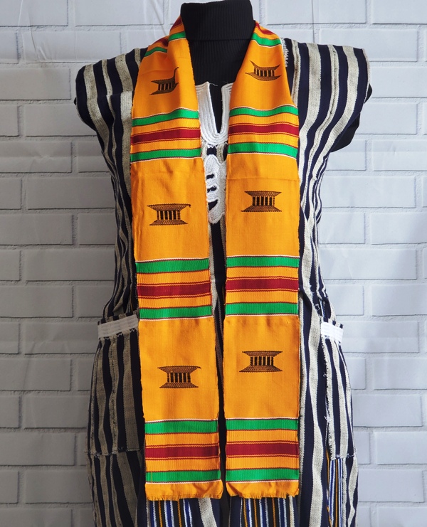 Traditional Yellow Kente Stoles