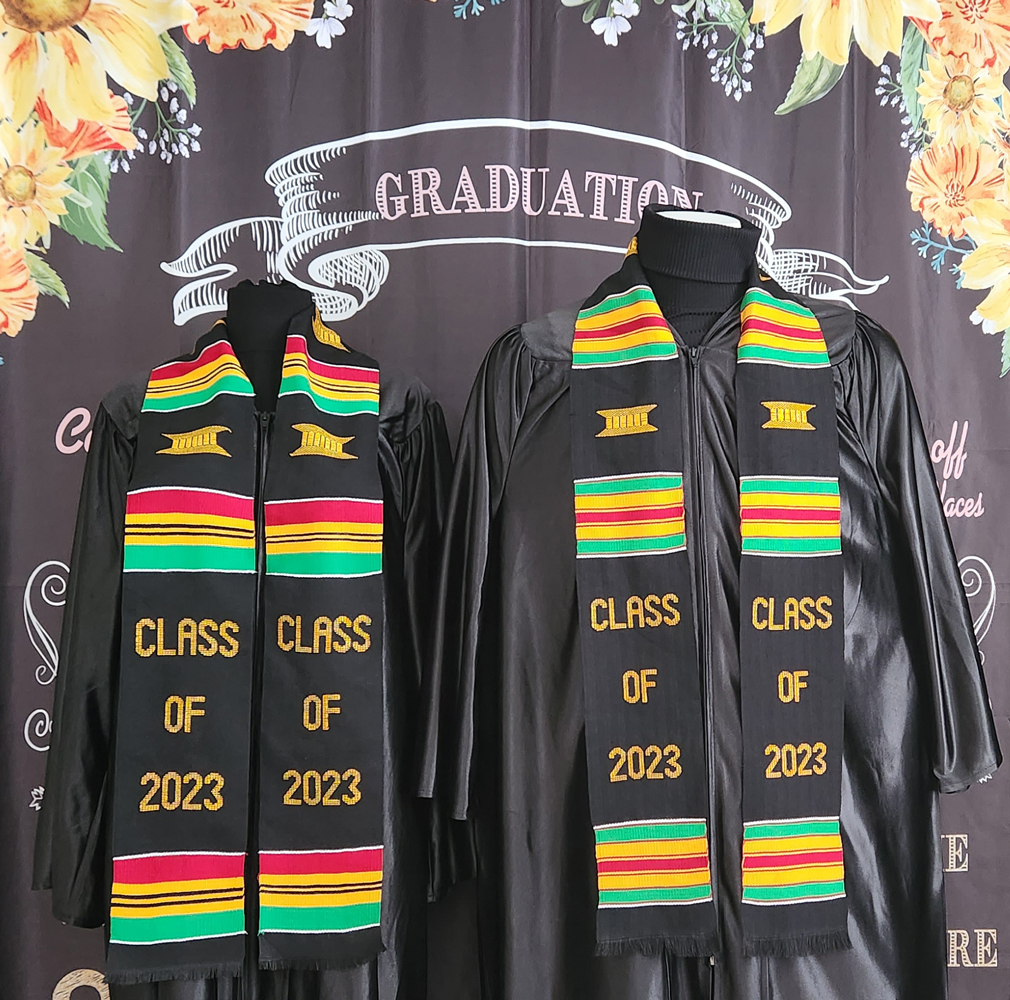 Class of 2023 Graduation Black Kente Stoles
