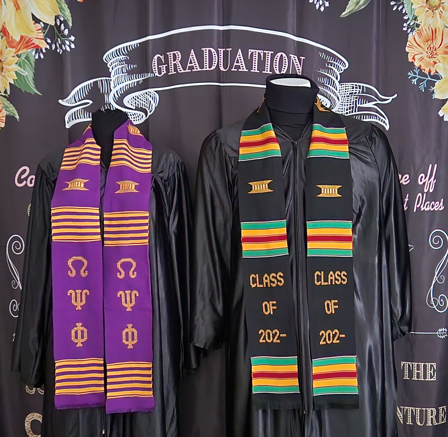 CLASS OF 2023 and OMEGA PSI PHI Kente Stoles