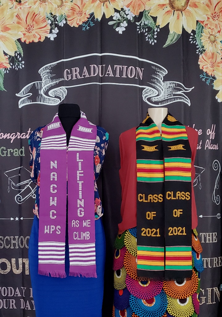 Class of  2022 and NACWC Kente Stoles