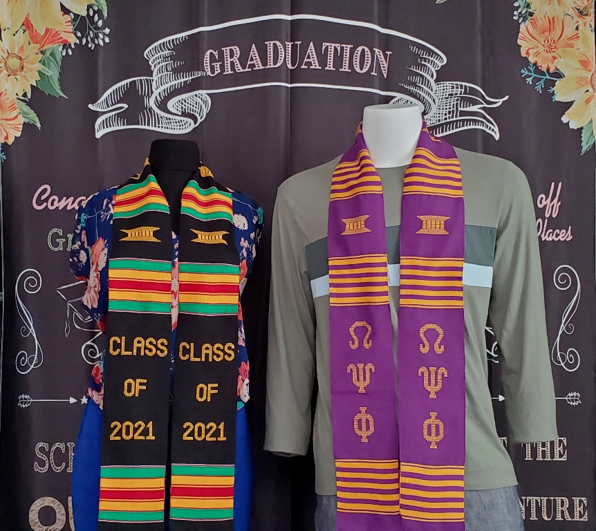 NSBE and OMEGA PSI PHI Kente Stoles