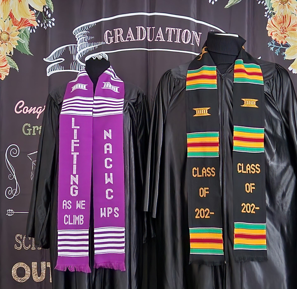 Class of  2023 and NACWC WPC Kente Stoles
