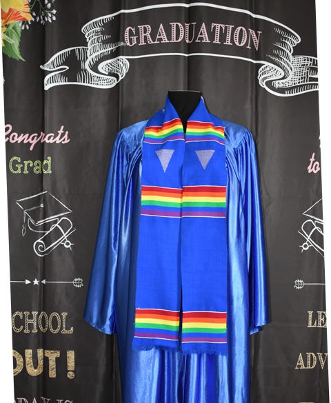 LGBT Graduation Custom Kente Blue