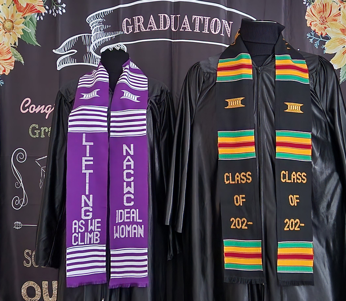 IDEAL WOMAN and Class of 2023 Kente Stoles