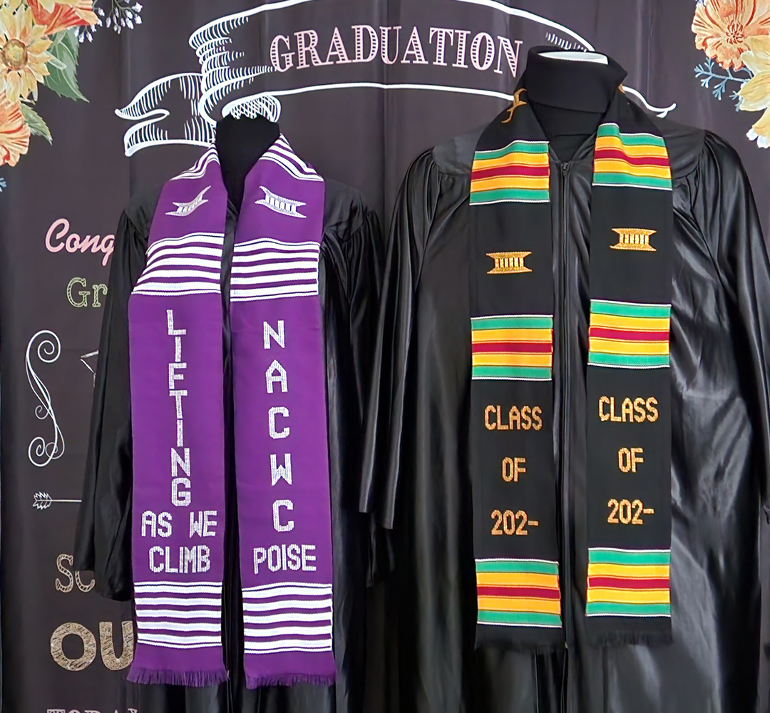 Class of  2023 and NACWC POISE Kente Stoles
